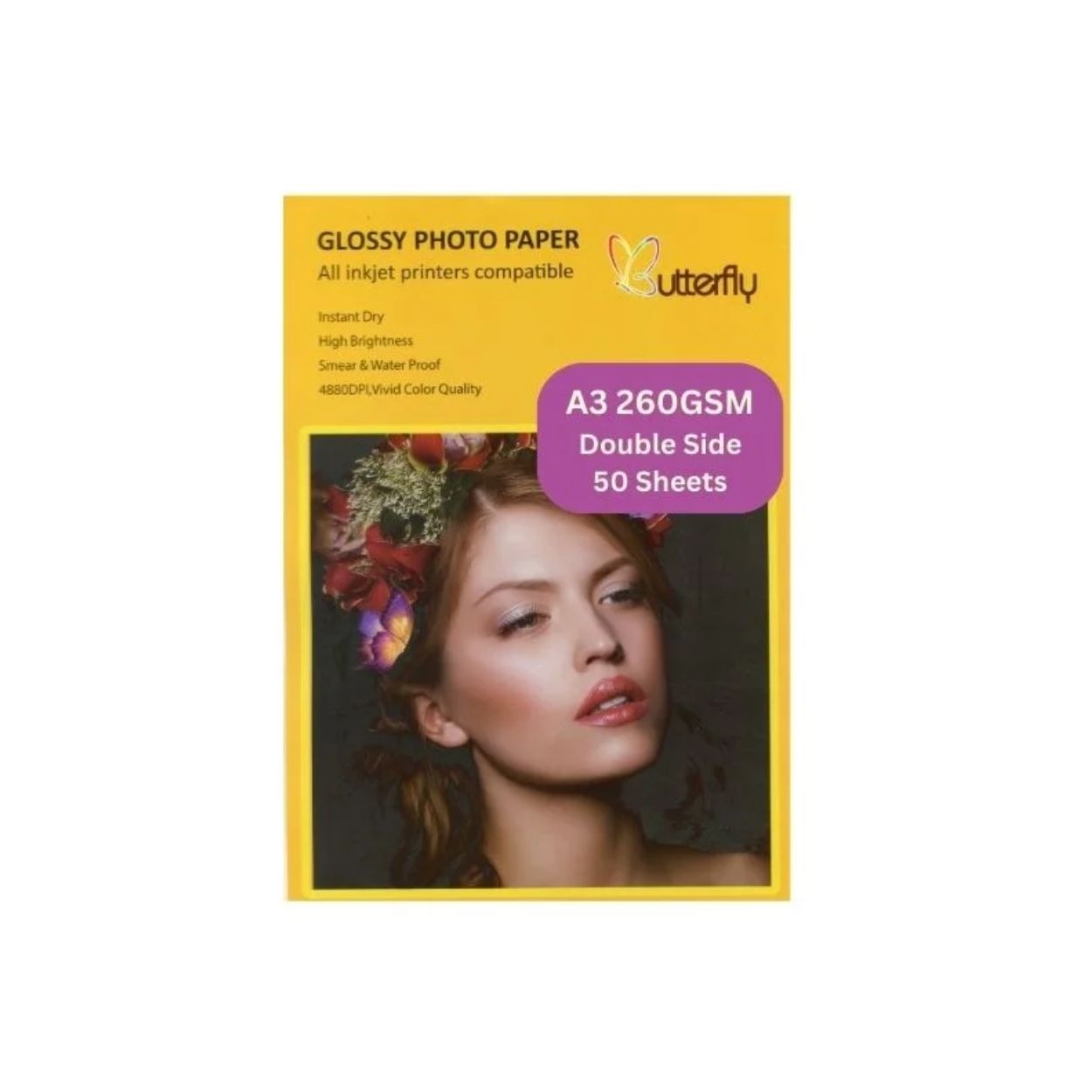 xr:d:DAF-FivGg2M:1215,j:226726603995183324,t:24030513 BUTTERFLY A3 260GM DOUBLE SIDE 50 SHETTS - Image 1