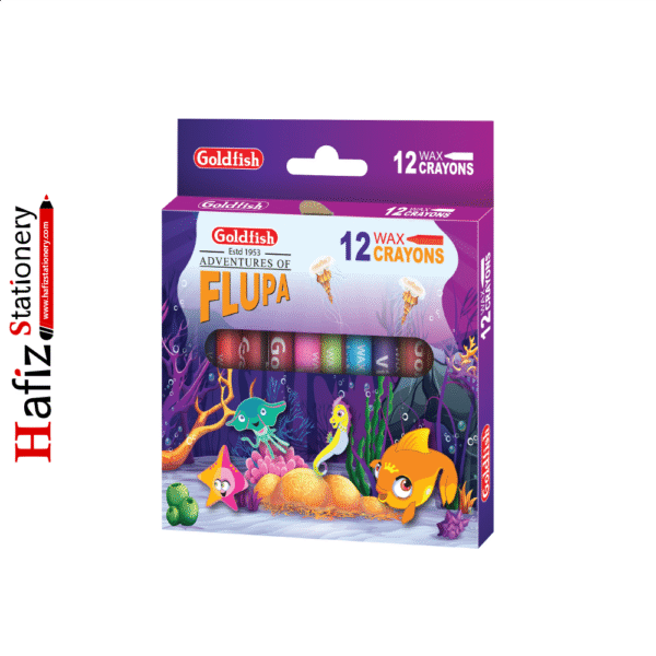 Goldfish Wax Crayons 12 Pcs 9mm High Quality Crayons