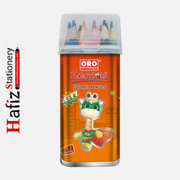 ORO KOLORTOTS Tin Jar of 12 Color Pencils (Half Size)