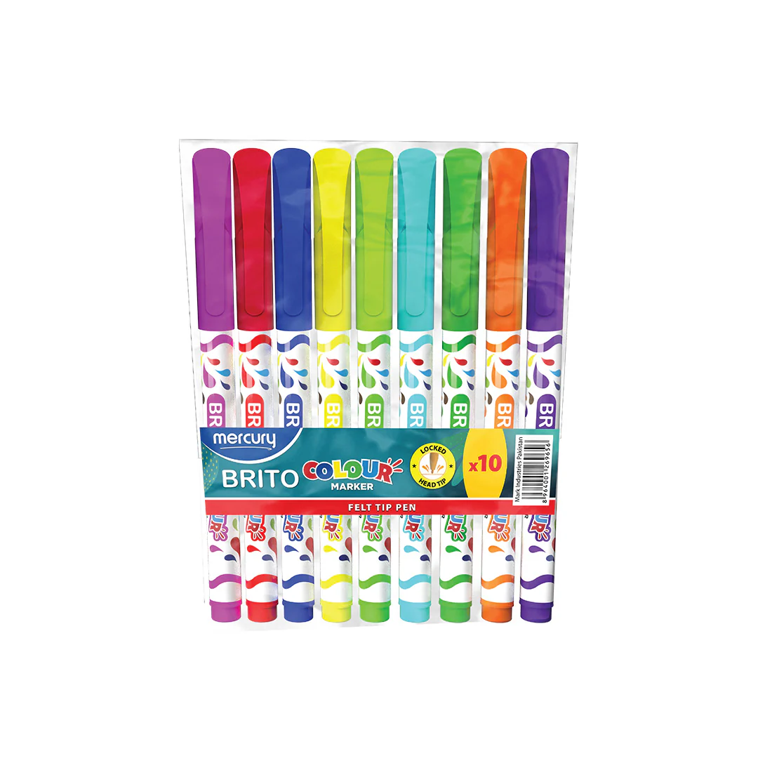 10_pcs BRITO Color Marker Set 10pcs - Image 1