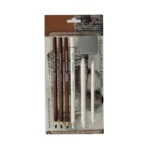 Keep Smiling Black & White Charcoal Pencil Kit