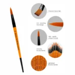 Keep Smiling Acrylic Round Brush Pack of 10 - Image 2