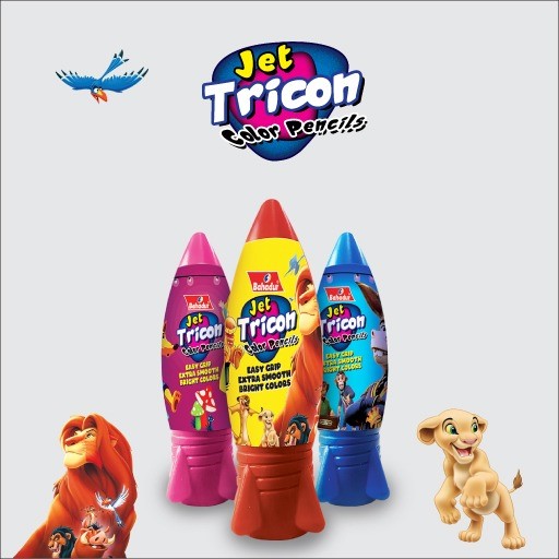 JET Tricon 12 Color Pencils