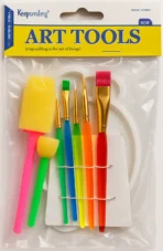 Keep Smiling Paint Palette Set With Brushes & Palette Knife ( 7Pcs ) - Image 2