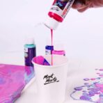 Mont Marte Pouring Acrylic Paint Set Premium 4pc x 60ml Aurora - Image 4