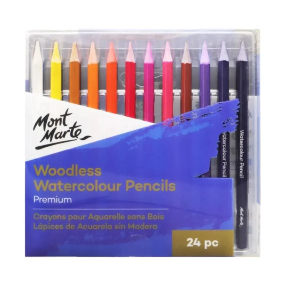 BPN0002 Mont Marte Woodless Watercolour Pencils Premium 24pc - Image 1