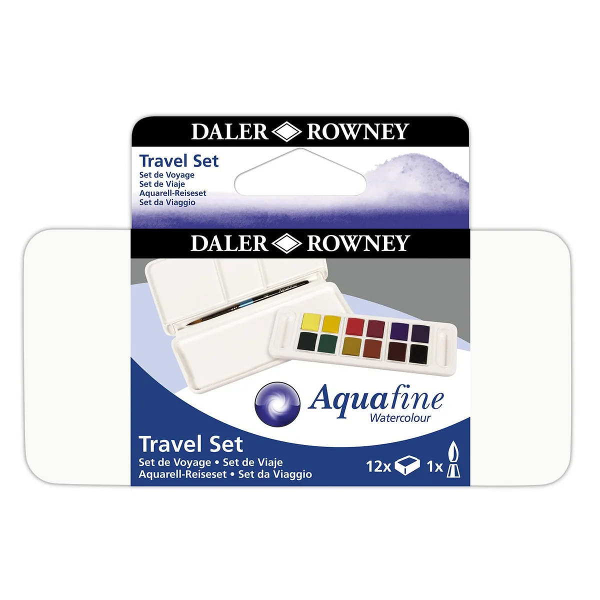 DalerRowneyAquafineWatercolorTravelSetof12_1 Daler Rowney Aquafine Watercolor Travel Set - Image 1