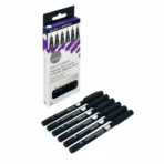 Daler Rowney Simply Black Fineliner Pen Set of 6 Pcs - Image 2