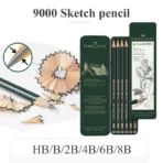 Faber Castell 9000 Graphite Pencil Art Tin Set of 6 - Image 2