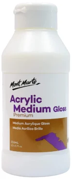 Mont Marte Premium Acrylic Medium Gloss 250ml - Image 2