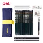 Deli 27 Pcs Fine-Art Drawing & Sketching Pencil Kit - Image 2