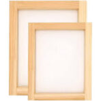 Pllieay 6 Pieces Wood Silk Screen Printing Frames