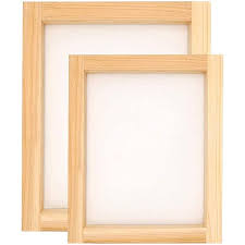 Pllieay 6 Pieces Wood Silk Screen Printing Frames
