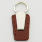 Black Leather + Metal Keychain - Image 3