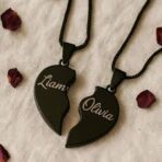 Heavy Silver Magnetic Broken Heart Necklace Locket